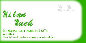 milan muck business card
